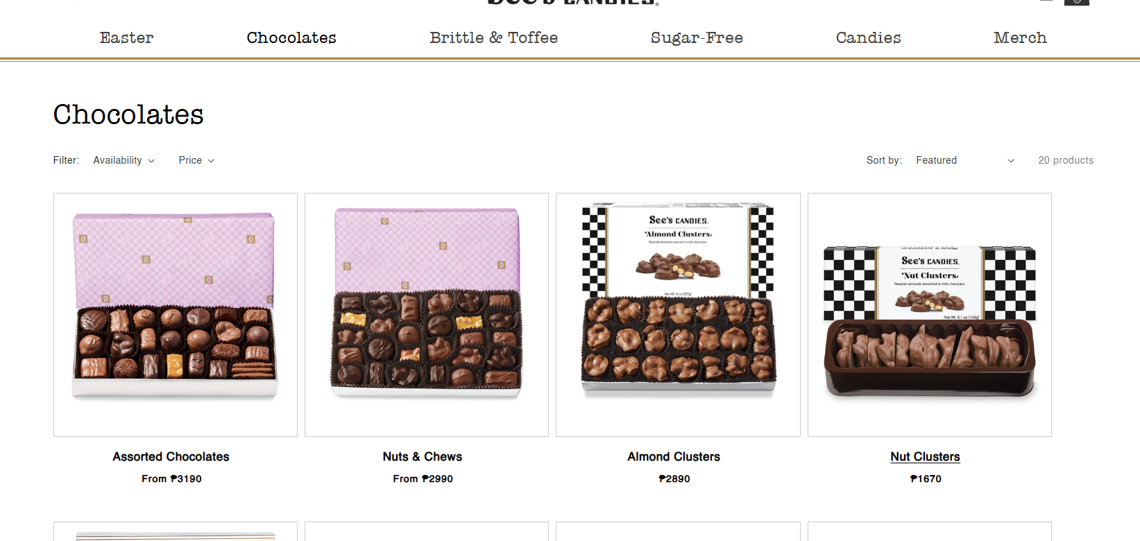 See's Candies filter